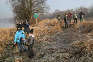 Uczestnicy wycieczki na osadniki w Płaszowie (fot. T.Wilk)